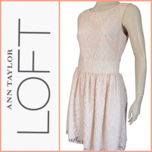 Ann Taylor LOFT Romantic Lace Vintage Look Dress 8
